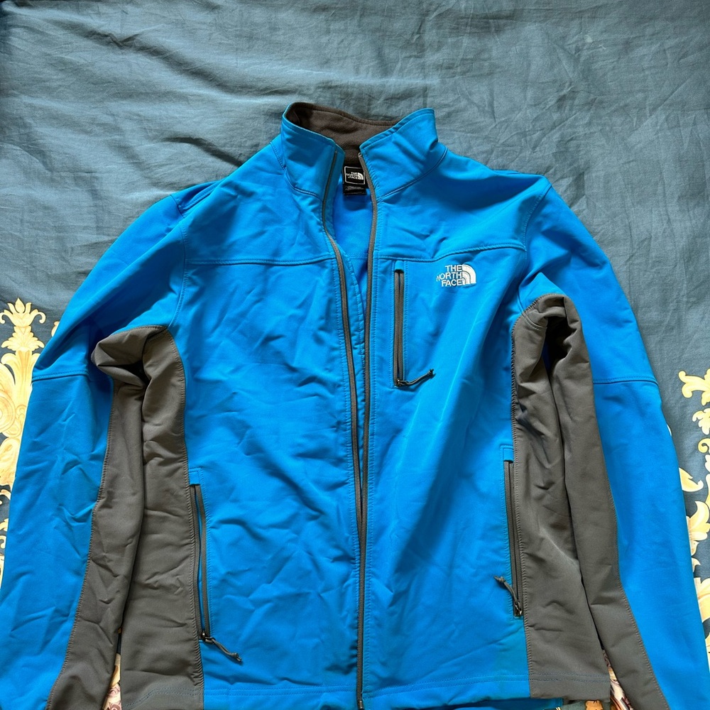 The North Face Men's Vibrant Blue and Charcoal Jacket